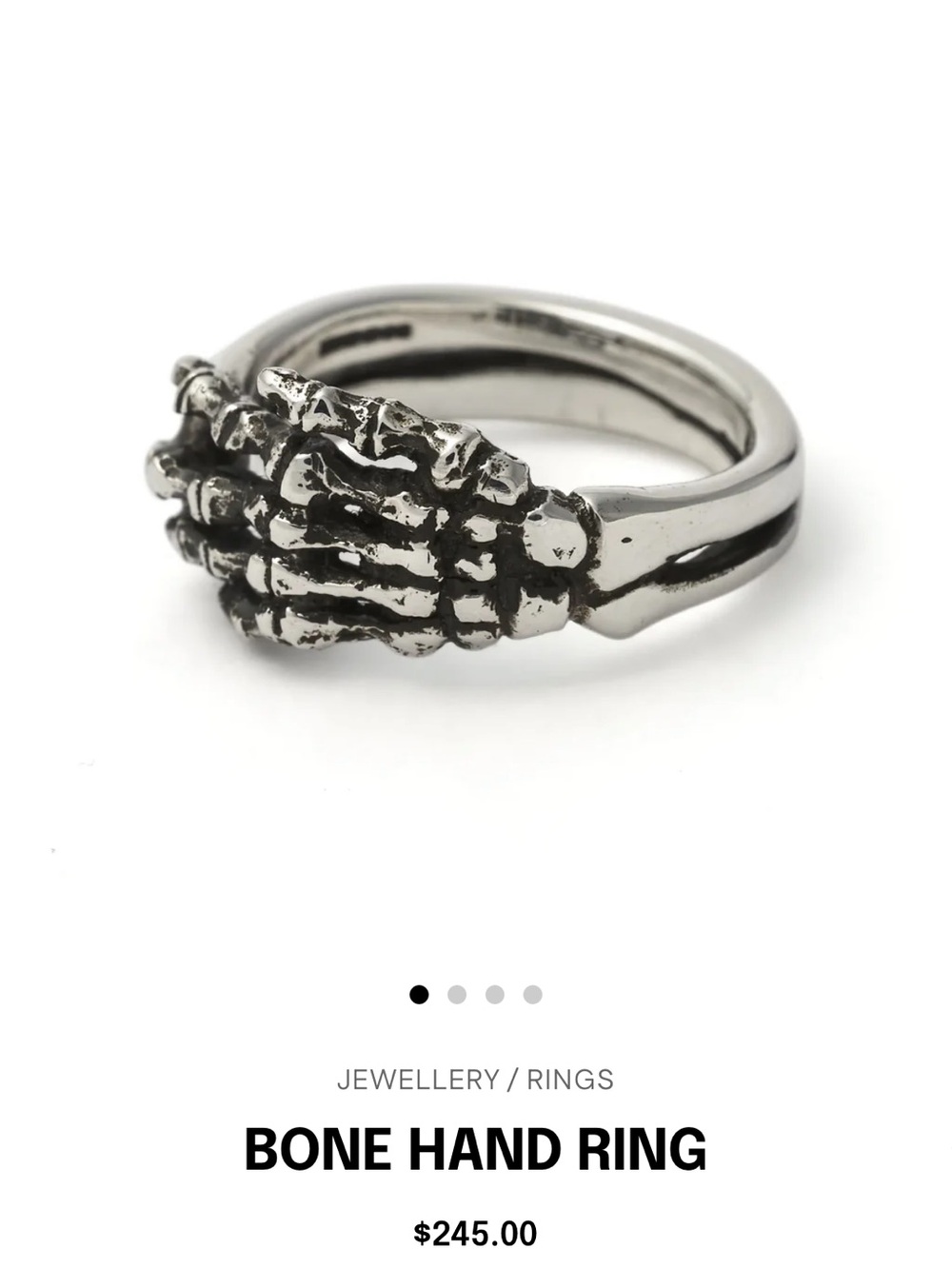 Great Frog Bone Hand Ring - Picture 2 of 6